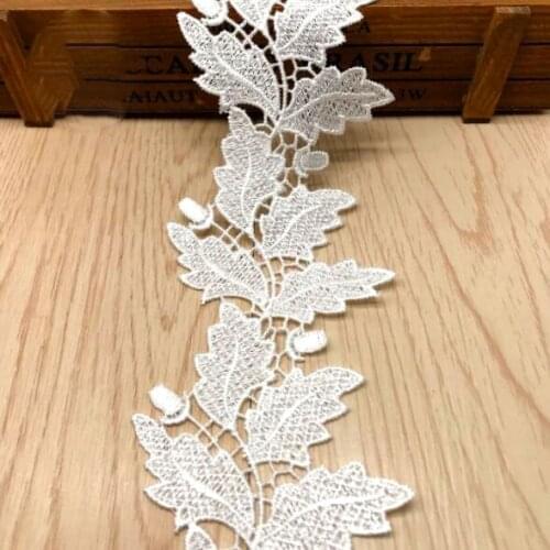 1Yard Polyester silk Lace，Width: 6.9cm，Lolita Lace Fabric，Water-soluble Leaf Leaves Shape Lace，Dress Decoration(SS-2108)