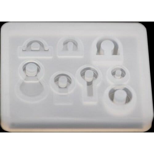 1pcs Resin Jewelry Liquid Silicone Mold Link Ring Silicone Charms Molds For DIY Intersperse Decorate Making Jewelry