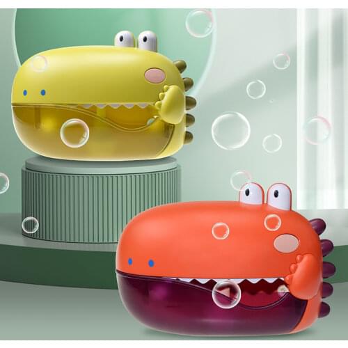 2021Baby Bath Toy electric dinosaur bubble machine children kids Pool Swimming Bathtub Cartoon Shape playing water toys for gift