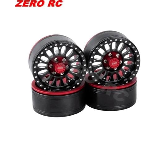 4pcs 1/10 RC Wheels Alloy 1.9Inch Beadlock Wheels Rims 12mm Hex Mount For 1:10 Rock Crawler Axial SCX10 90046 TRX-6 TRX4 D90 TF2