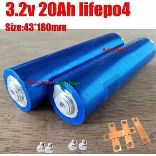 4pcs lithium 3.2v 20Ah lifepo4 no 38120 no 40152 60A high drian for DIY 12V 24V power Lawn mower House hold electric supplies