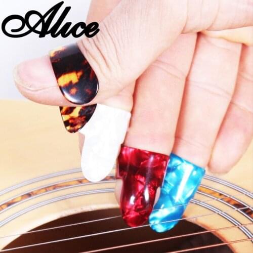 Alice Finger Thumb Guitar Picks Plectrums Celluloid Guitar Thumb Pick Plectrum Mediator Color Random Guitar Parts Accessories
