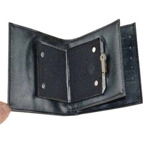America Fire Wallet Black Color Magic Tricks Magician Card To Wallet Fire Magia Stage Street Illusions Gimmick Props Comedy