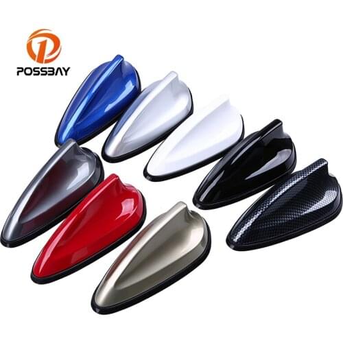 POSSBAY Car Antenna Coche FM Radio Signal Aerials Special Waterproof Shark Fin Antenna For VW Polo Ford Chevrolet Cruze Peugeot