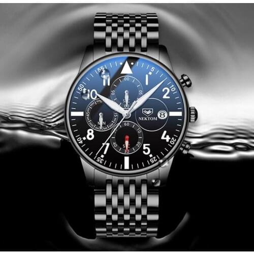 NEKTOM Watch Wrist Watch Men Top Brand Luxury Set Quartz Watch 30m Waterproof Men Watch Sport Military Watch Relogio Masculino