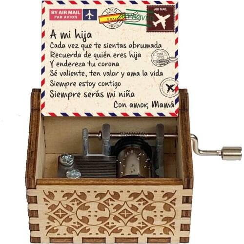 Childrens Wooden Toys, Carved Wooden Music Box, Christmas Gifts, Colorful Childrens Toys, Holiday Gifts