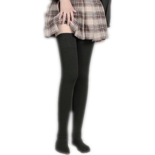 Lolita Keep Warm Stockings High Overknee Socks Cotton JK Long Stocking White Black Sock Loli Cosplay For Women