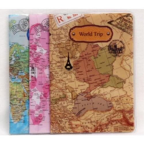 Hot Sale World Map Travel Passport Cover PVC Holder Travel Passport Protector Case Brand Passport Holder Documents Folder Bag