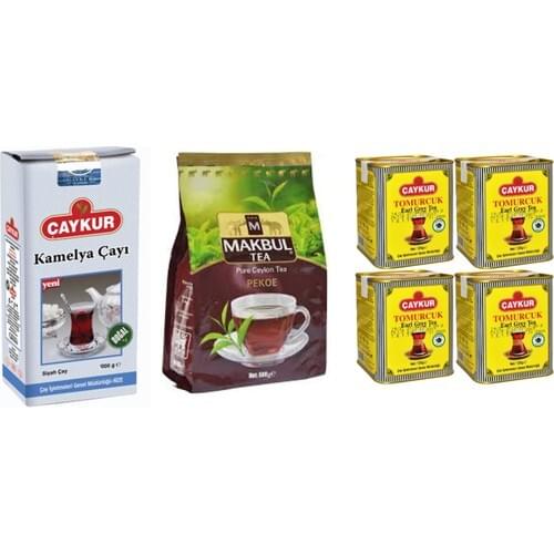 PERFECT DRINK WITH GREAT TASTE Çaykur Camellia 1kg + Makbul Ceylon Tea 500GR + 4 Pieces Çaykur Bud (Set) FREE SHİPPİNG