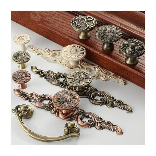 UNILOCK Europe Style Classical Cabinet Drawer Pull Handle And Knob Antique
