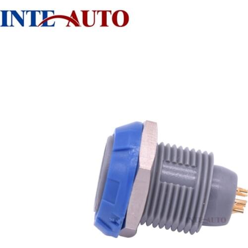 Round plastic socket receptacle push pull self-locking circular connector, ZKG,2,3,4,5,6,7,8,9,10,14 Pins