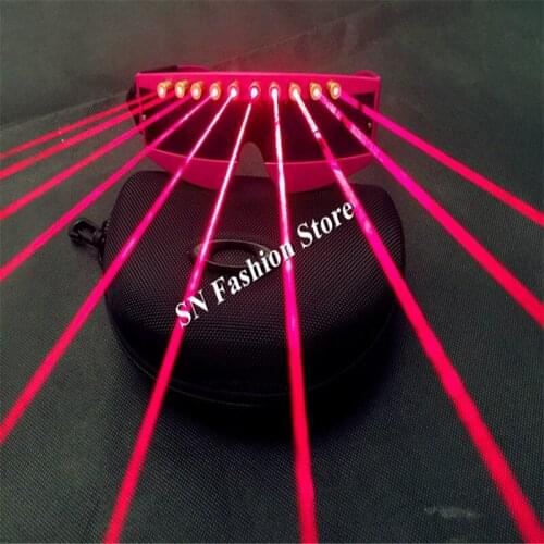 T3 Laser red light glasses dj disco party bar wears nightclub catwalk ballroom dance costumes stage props laser suit supply