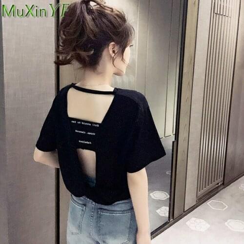Summer Sexy O-Neck Short-sleeved Bottoming Shirt Women 2021 New Casual Plus Size T-shirt Loose Slimming Crop Top Female Clothing