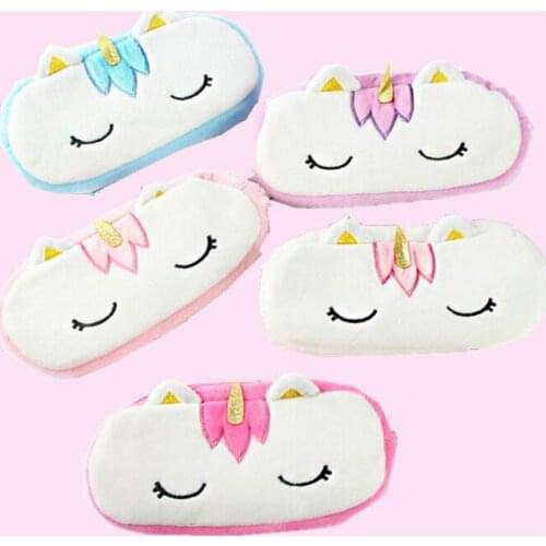 M041 Cute Cartoon Coin Bag Plush Unicorn Animal Zero Purses Pen Bag Women Girls Student Gift Wholesale