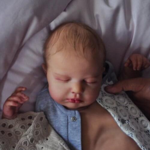 ADFO Reborn Kits 20 Inches Loulou Realistic Tanning Skin Unassembled Vinyl Silicone Newborn Dolls Kits Reborn Baby Girl Gift LoL