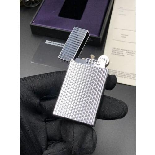 Handmade Pure Copper Seiko Inflatable Lighter Loud Flint Grinding Wheel Brass Kerosene Gas Collecting Machinery Smoking Gift 95G