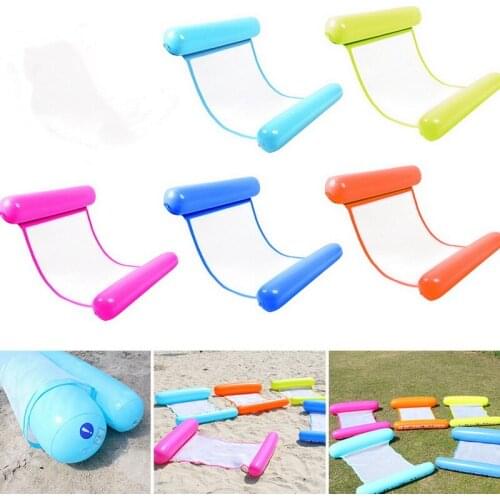 Inflatable Floating Swimming Mattress Foldable Water Hammock Recliner Floating Bed Outdooor Air Mat Swimming Ring Pool Party Toy