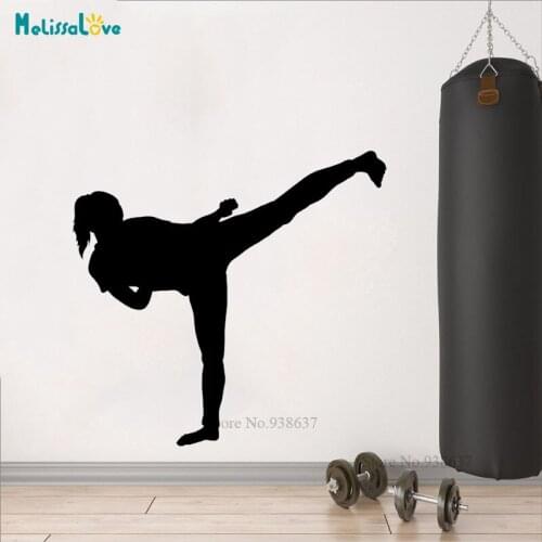 Wall Decal Vinyl Sticker Gym Sport Martial Arts Karate Decor Wallpapers For Gym Room Posters For Bedroom Livingroom CL352
