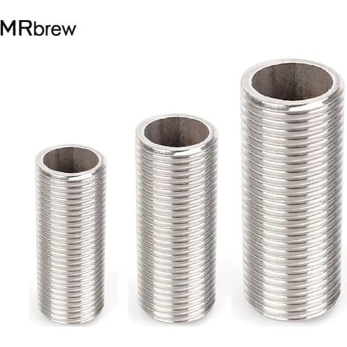 New 1/2"NPS Full Thread Nipple, 35mm / 50mm / 75mm length Stainless Steel 304, Pipe Fitting, Homebrew Hardware