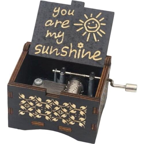 New handcranked music box, you are my sunshine theme song \Love Mom, Love Daughter, Love Wife\ Christmas Gift Birthday Gift