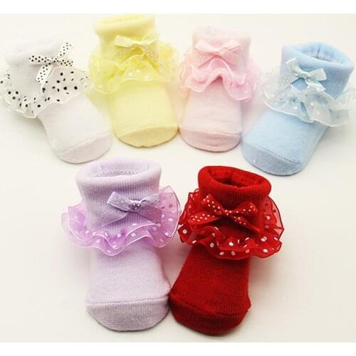 New Beauty Childrens Lace Baby Dress Socks Princess Hundred Days Baby Socks