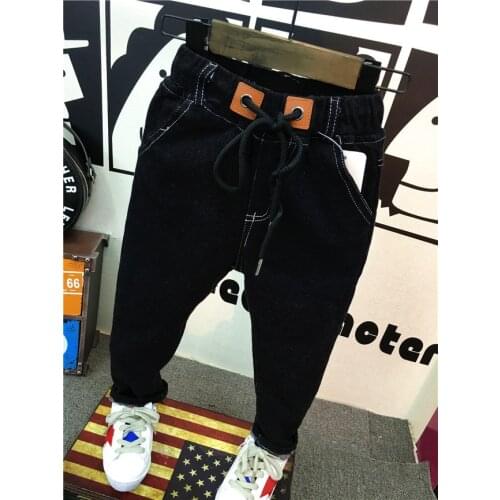 2-6Years New Fashion spring autumn boys Jeans Pure black Pants Jeans vintage boyfriend jeans for childrens trousers (AQ813