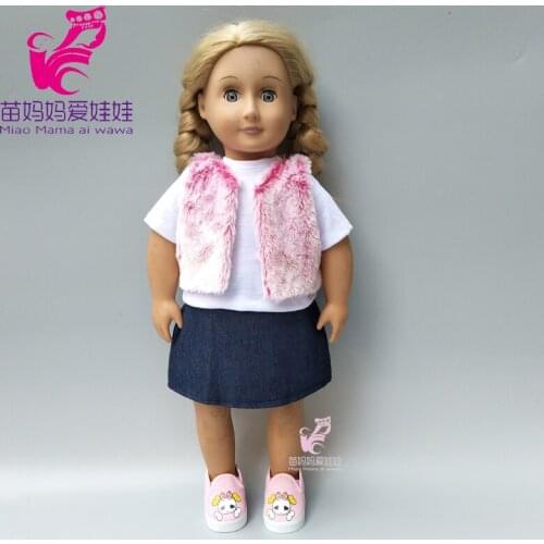 For Baby Doll clothes fur coat dress 18 inch girls doll winter outwear clothes sets kids play toys gifts