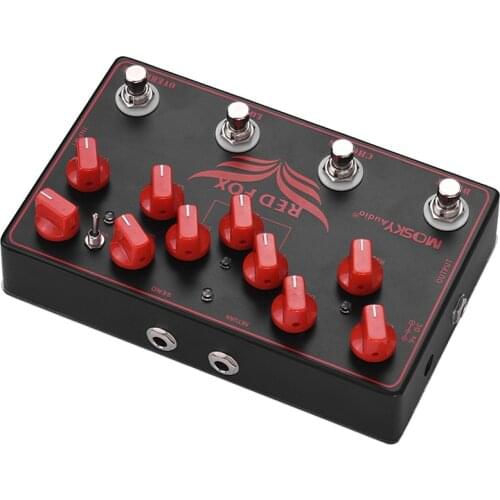 MOSKY RED FOX 4-in-1 Electric Guitar Effects Pedal Delay + Chorus + Loop + Overdrive for guitar accessories guitar parts