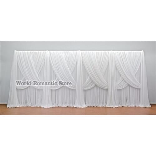 Romantic Pure White Wedding Backdrop stage curtain Wedding Decoration