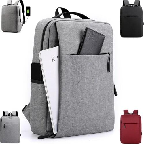Slim USB 15.6 Inch Laptop Backpack For Men Women Casual Travel Business Computer Backpacks Vintage College Students Bookbag