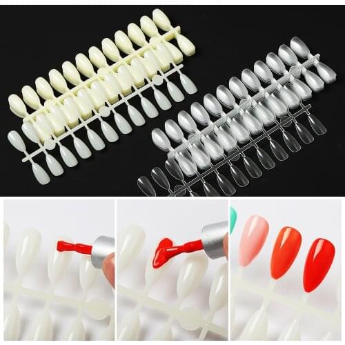 TP 240pcs False Nail Tips Color Card Nail Art Tips Display Practice Tip Acrylic UV Gel Polish Showing Shelf Salon Manicure Tool