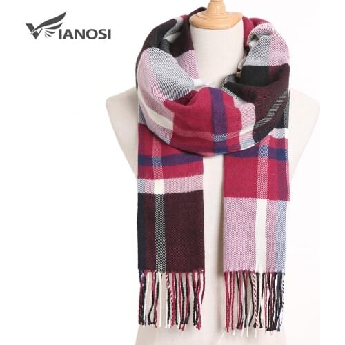 [VIANOSI] 2019 Plaid Scarf Women Foulard Scarves Cachecol Casual Pashmina Scarfs Winter Female Luxury Bufandas