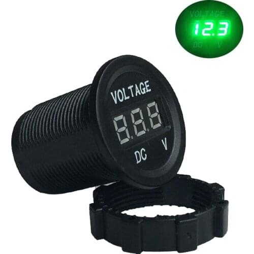 Waterproof Motorcycle Boat Car DC 5V-30V LED Voltmeter Display Voltage Meter