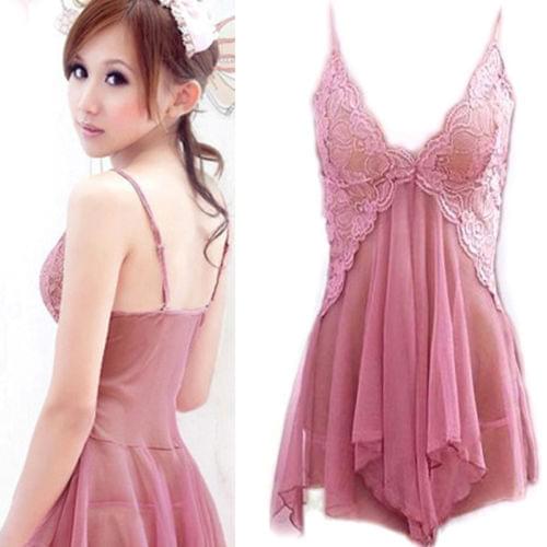 Sexy Lingerie Dress Women Lace Nightwear Underwear Sleepwear G-string Babydoll Robe erotic womens pajamas