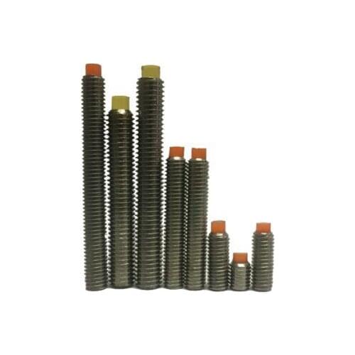 1pcs M12 set screws allen none head male screw polyurethane rubber plastic PU buffer end position stainless steel 12mm-82mm long