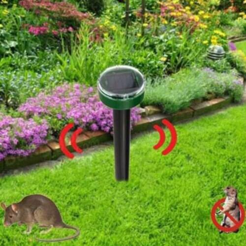 1 Pc Solar Powered Ultrasonic Sonic Mouse Mice Mole Pest Rodent Mosquito Repeller Repellents Yard Outdoor Garden Pest Control