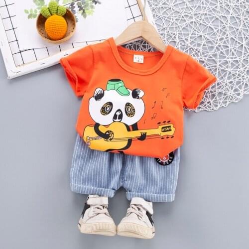 Baby boys/girls clothes sets summer newborn baby cotton t-shirt+shorts 2pcs Cartoon for baby boys toddler cute suits outfits