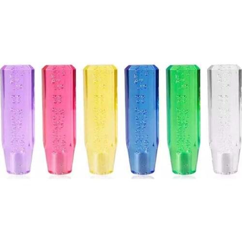 20cm 6 Colors Car Crystal Resin Gear Shift Knob Bubble AT MT Auto Manual Stick Gear Shifter Stick Gear Shift Knob