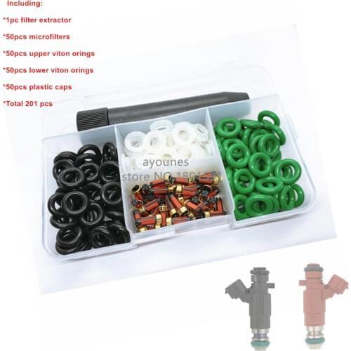 201pieces/box for Nissan fuel injector repair kits parts NO.FBJC100 16600-5l700 0280155937 0280155911 0280155782 (AY-RK010)