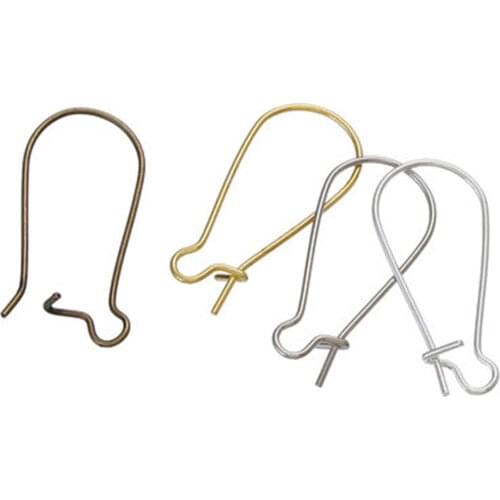 DoreenBeads 250PCs Bronze kidney Ear Wires 24x11mm