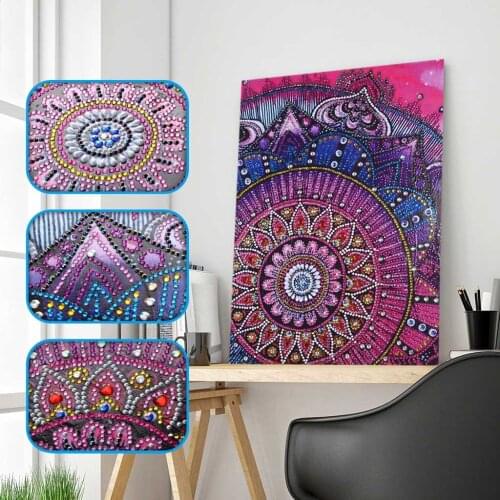5D DIY Diamond Painting Special Shaped Flower Handicraft Needlework Picture of Rhinestones Diamond Embroidery Mandala Gift