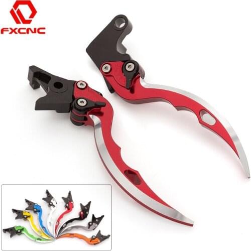 FX CNC Aluminum Adjustable Motorcycles Knife Blade Brake Clutch Levers For Yamaha V-Star 650 Custom 1998 - 2016 2015 14 13 12 11