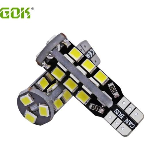 Free Shipping 10pcs/lot T10 led canbus W5W T10 27SMD led 2835 smd w5w led CANBUS t10 27LED car Side Wedge Light Dome Map Bulb