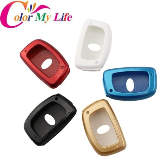 Color My Life Car Key Cover Shell Key Case For Hyundai IX25 Creta Elantra Santa Fe Tucson Solaris 2015 2016 2017 Accessories