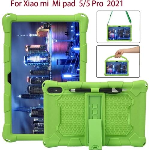 Case for Xiaomi Mi Pad 5 Pro 11"(2021)Kids Non-toxic Soft Silicone Adjustable Stand Cover for Xiaomi Mi Pad 5 Tablet Slim case