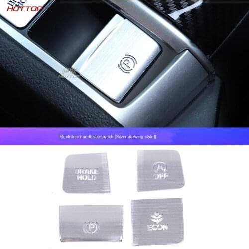 Electronic Handbrake Button Sequins Aluminum Alloy Interior Decoration Accessories For Honda Civic 2016 2017 2018 10 Th