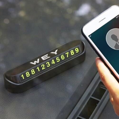Temporary Car Parking Card Telephone Number Card Notification Night Light Car Styling Phone Number Card for GREAT WALL WEY Haval