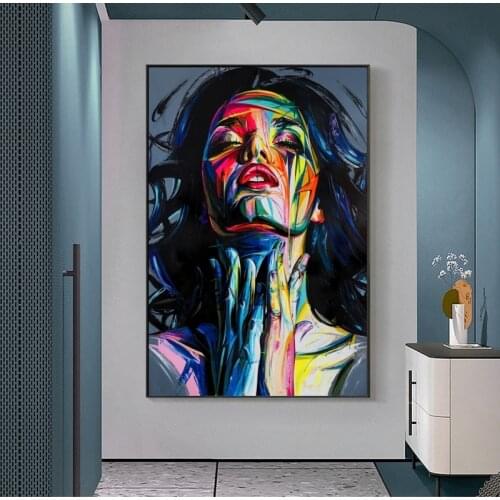 Graffiti Art Abstract Girls Canvas Paintings on The Wall Street Art Posters and Prints African Woman Pictures Home Wall Cuadros