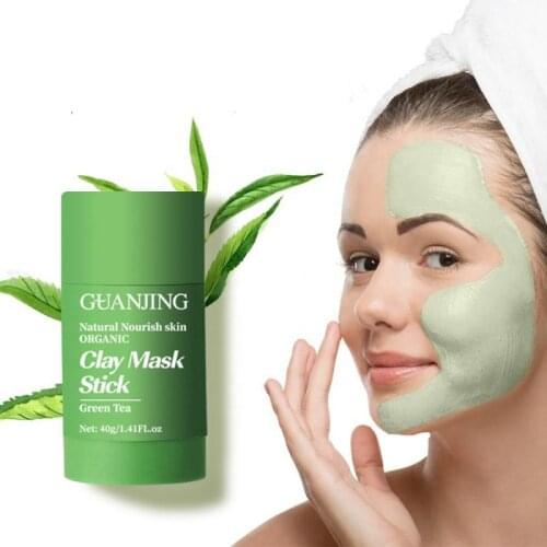 GUANJING Green Tee Cleansing Mud Mask Stick Lady Facial Mask Oil Control Moisturizing Blackhead Remove Pore Face Skin Care TSLM1