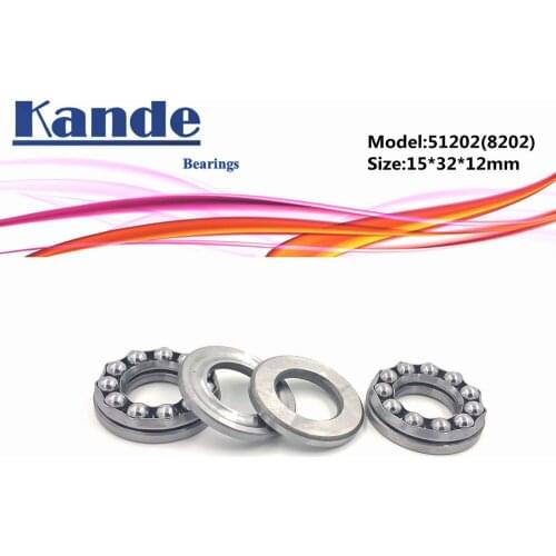 Kande 51202 8202 15x32x12 bearing 4pcs Flat Thrust Ball Bearing Axial thrust bearing 51202
